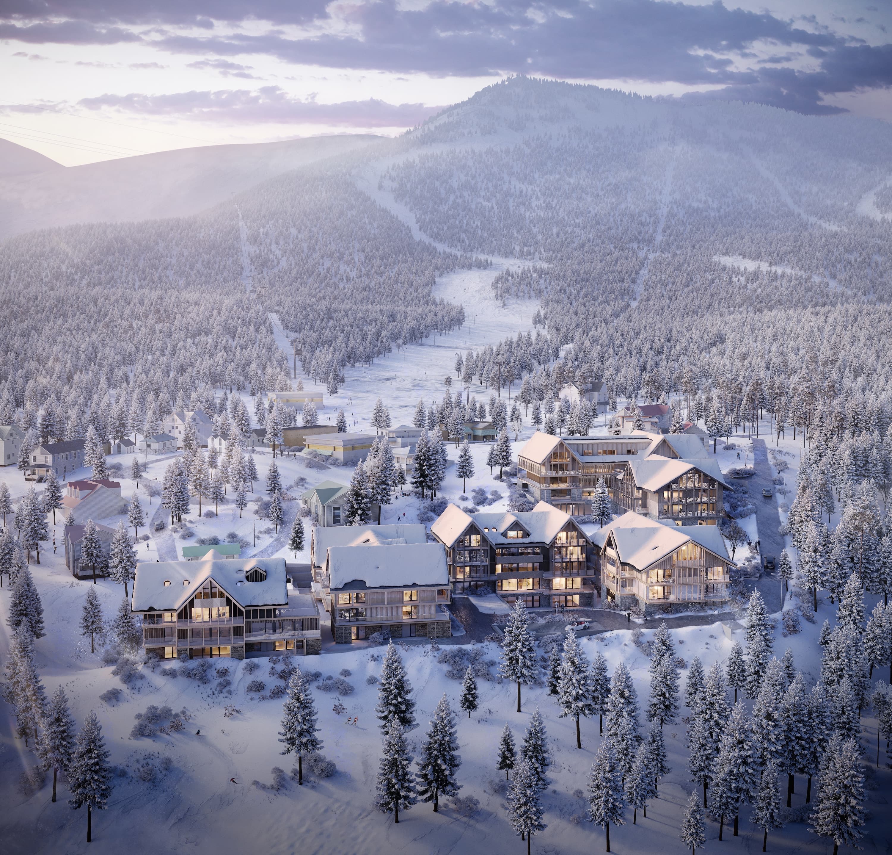 Example residential building in a winter